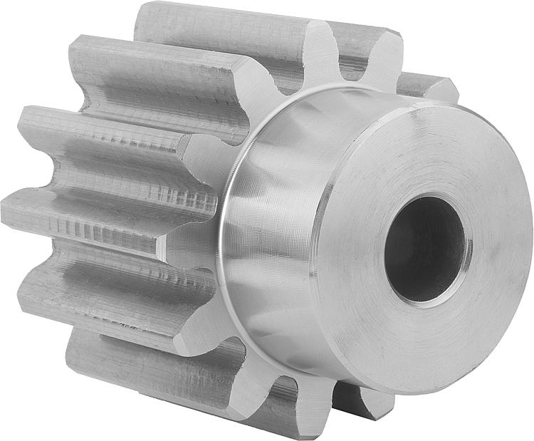 Spur gears, stainless steel, module 4, milled teeth, straight toothing, pressure angle 20°